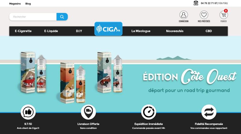 Ciga fr Cigarette électronique, e-liquide et DIY de qualité